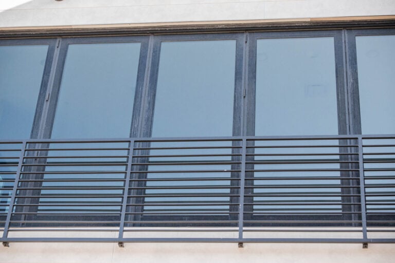 Commercial storefront window band installed by McIntyre Glass in Dayton, Ohio